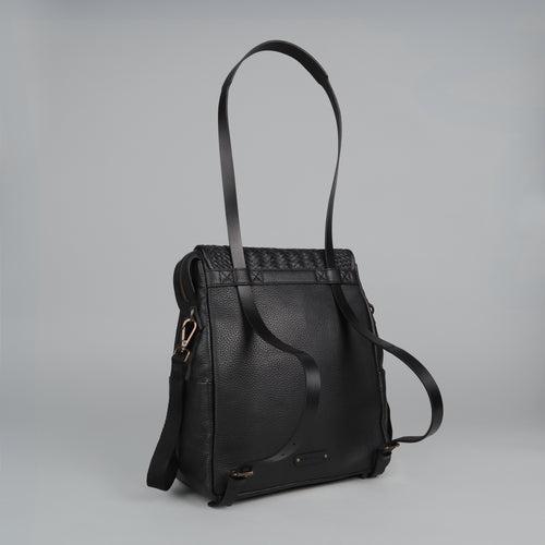 Donna Weaved Leather Diaper Bag