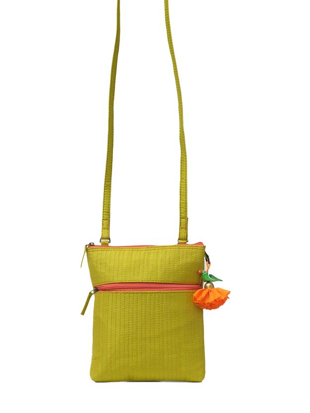 Lime Green Quilted Ria Bag