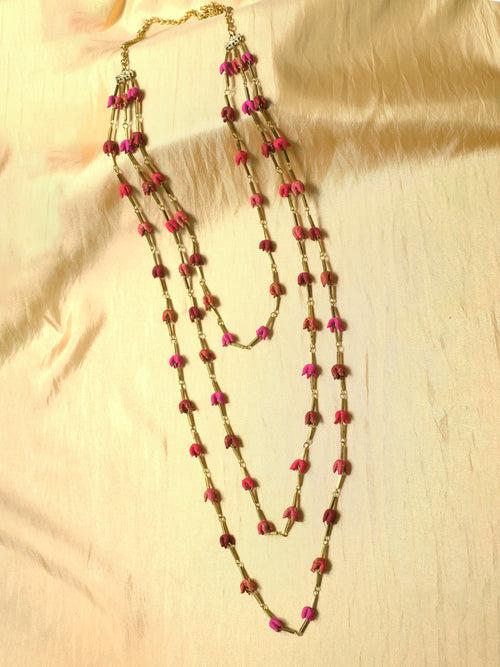 Red Multi Teen Ladi Necklace