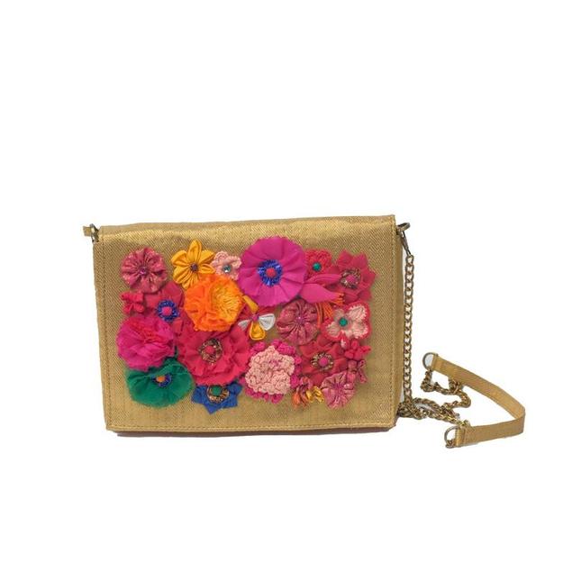 Gold Phulwari Clutch