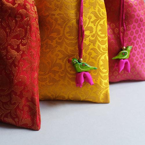 Brocade Gift pouches - set of 3