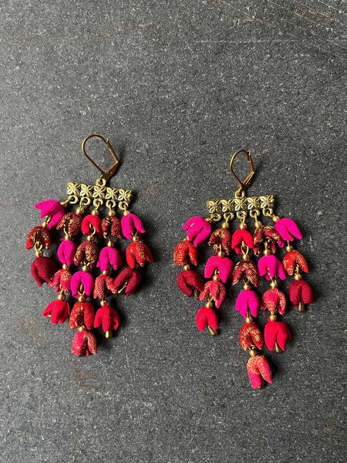 Kinkini Red Multi Earrings