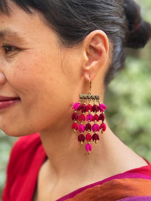 Kinkini Red Multi Earrings