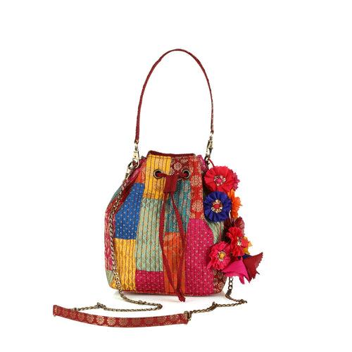 Multi Brocade Bucket Potli Bag