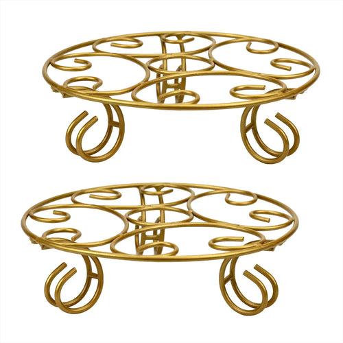 Casa De Amor Gamla Stand / Heavy Duty Pot Stand / Flower Pot Stand / Stand for Balcony Garden (Gold)