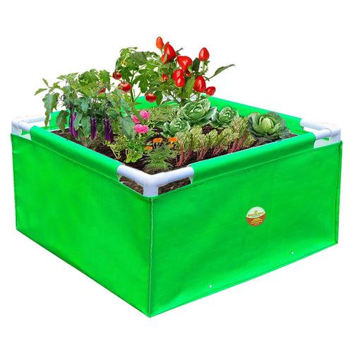 Casa De Amor HDPE UV Protected 360 GSM Green Grow Bags Rectangular Suitable for Vegetable Terrace Gardening (2x2x1 Feet, Pack of 1)