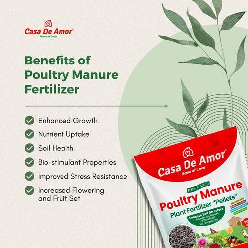 Casa De Amor Poultry Manure Organic Fertilizer Pellets | Sustainable and Nutrient-rich Solution for Plants