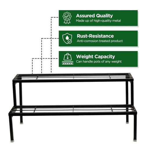 Casa De Amor 2 Step Planter Pot Stand- Outdoor & Indoor Garden Stand (Easy Assembly)