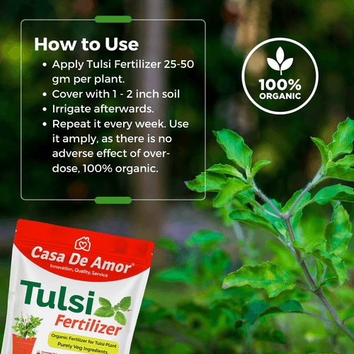 Combo Pack_Tulsi Fertilizer (900 gm) + Money Plant Fertilizer (900 gm) for Balcony, Terrace & Home Gardening