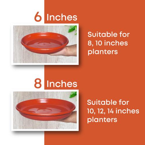 Casa De Amor Premium Terracotta Bottom Tray for Pots | Durable Plant Saucer Plate | Garden Pot Base Plate