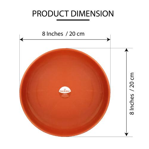 Casa De Amor Premium Terracotta Bottom Tray for Pots | Durable Plant Saucer Plate | Garden Pot Base Plate