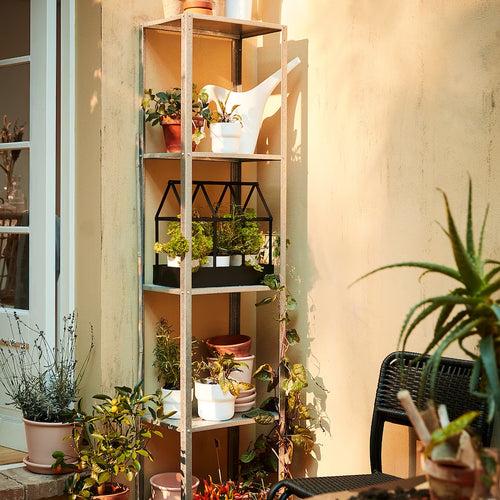 Casa De Amor storage unit for Perfect for flower pots on a balcony, indoors and outdoors (Weight 16 kg) Set of 1