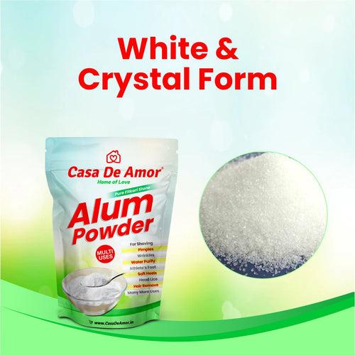 Casa De Amor® Fitkari (Phitkari) Alum Stone Powder for Water Purification, Skin Care, After Shave, Deodrant Facial Hair Removal, Canker Sores, Skin Tightening & Many More Uses