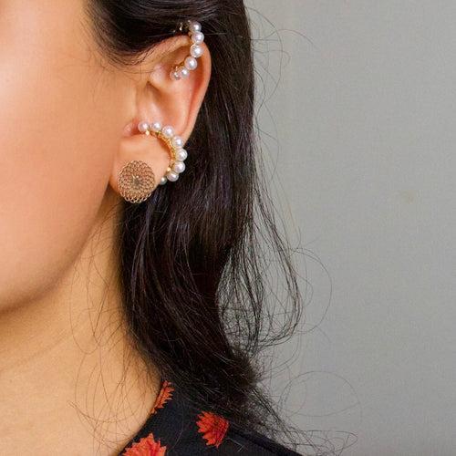 Gold Filigree Earring Stud Set - 3 Pack