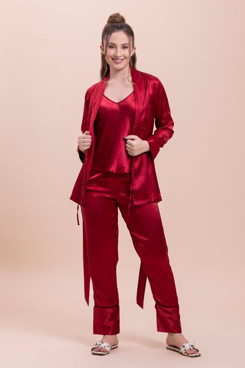 Satin Pj set with Robe