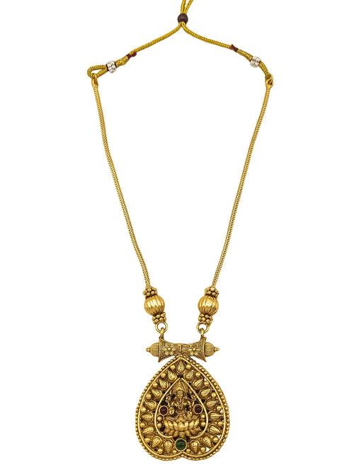 Premium Gold Finish Reversible Necklace Set with AD Stones