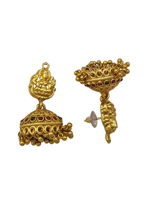 Antique Premium Gold finish Laxmi necklace Combo Set