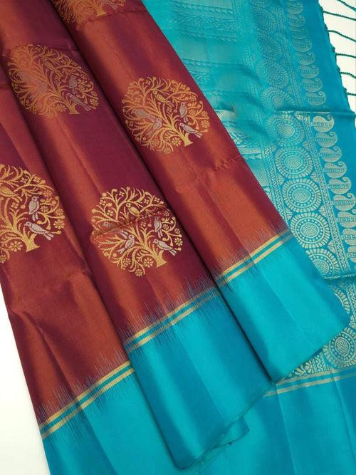 Kanjeevaram Lichi Soft Semi-silk Saree 14602N-1