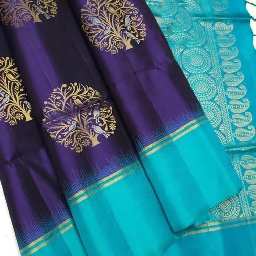 Kanjeevaram Lichi Soft Semi-silk Saree 14602N-1