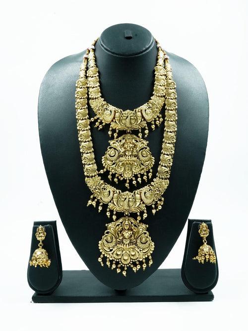 Premium Gold Finish Best Seller Bridal Set Combo 13059N-1