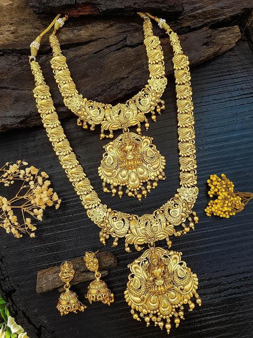 Premium Gold Finish Best Seller Bridal Set Combo 13059N-1