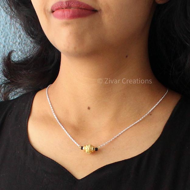 Designer Gold Plated 925 Silver Mangalsutra