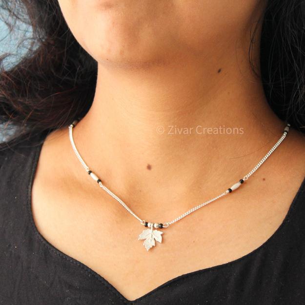 925 Silver Leaf Mangalsutra