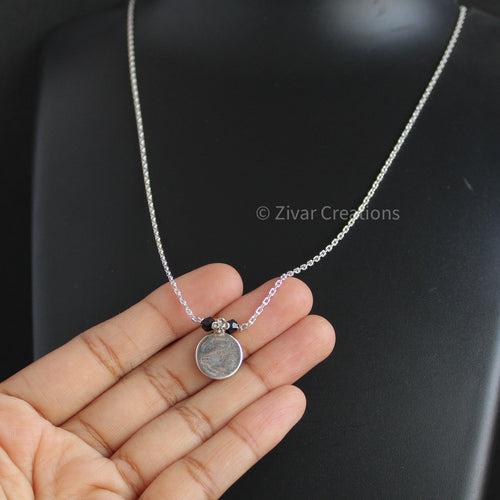 Plain Coin Silver Mangalsutra