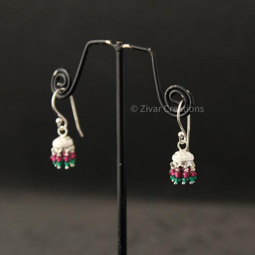 Handmade Silver Indian Earring Jhumka