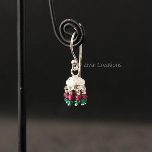 Handmade Silver Indian Earring Jhumka