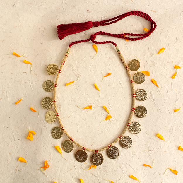 Maharashtrian Style Coin/ Putali Necklace