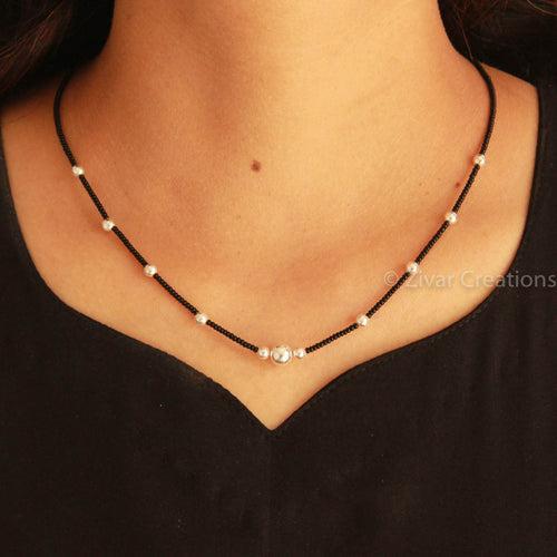 Pure Silver Beads Mangalsutra