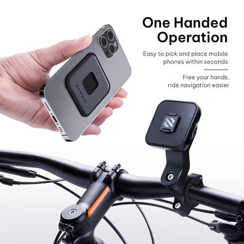 SKYVIK TRUHOLD Taplock Magnetic Bike Mobile Holder for Motorcycle, bi-Cycle, Scooter with tap & Safe Lock Feature