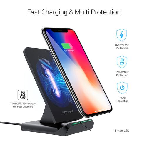 SKYVIK Beam 2 15W Qi Fast Wireless Charger-Type C with Dual Coils