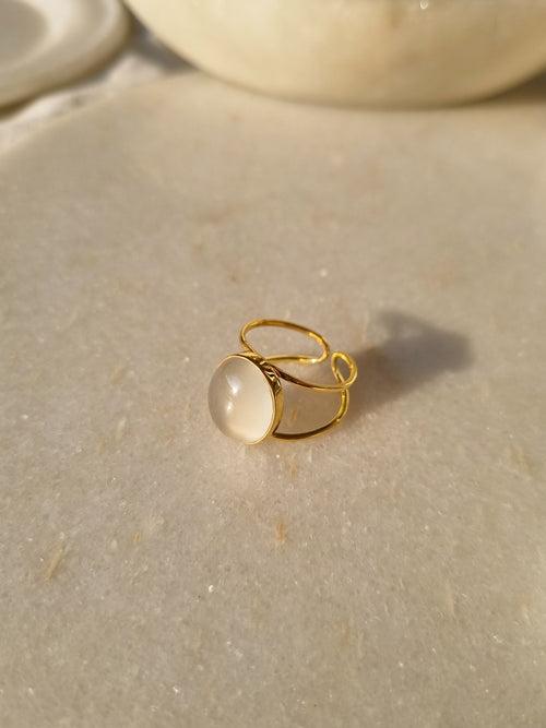 Olivia Ring - White Moonstone