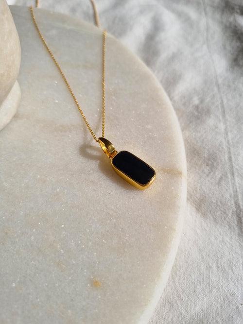 boxy - Black Onyx Pendant