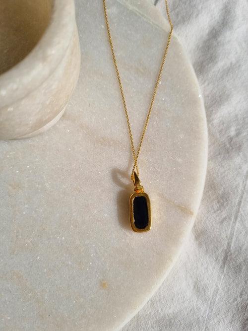 boxy - Black Onyx Pendant