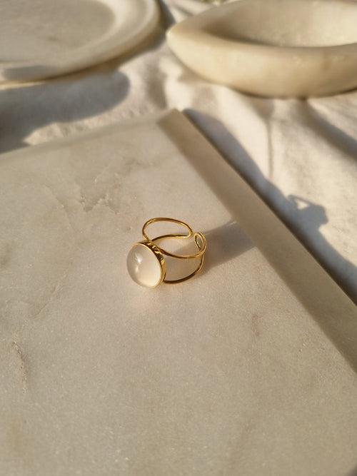 Olivia Ring - White Moonstone