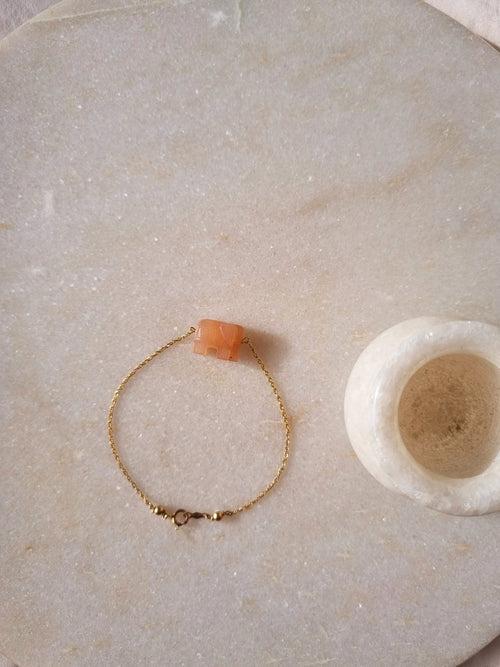 haati - Peach Moonstone Bracelet