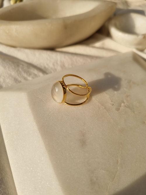 Olivia Ring - White Moonstone