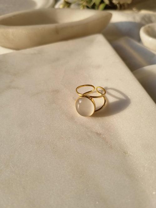 Olivia Ring - White Moonstone