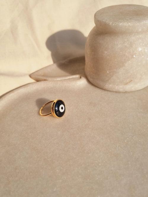 nazra - Black Evil Eye Ring