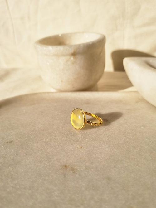 surya - Yellow Opal Sun Ring