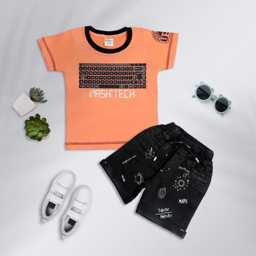 QWERTY Playtime Tshirt & Denim Shorts set(Regular Fit)