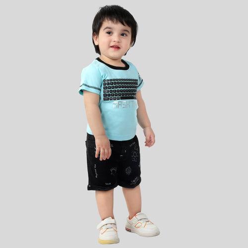 QWERTY Playtime Tshirt & Denim Shorts set(Regular Fit)