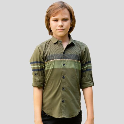 MashUp Stylish Classic printed shirt for Young boys