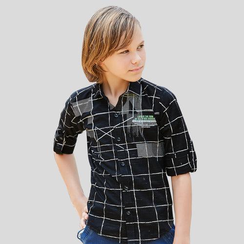 Checkmate Boredom: Elevate Casual Fun with This Unique Checked Shirt!