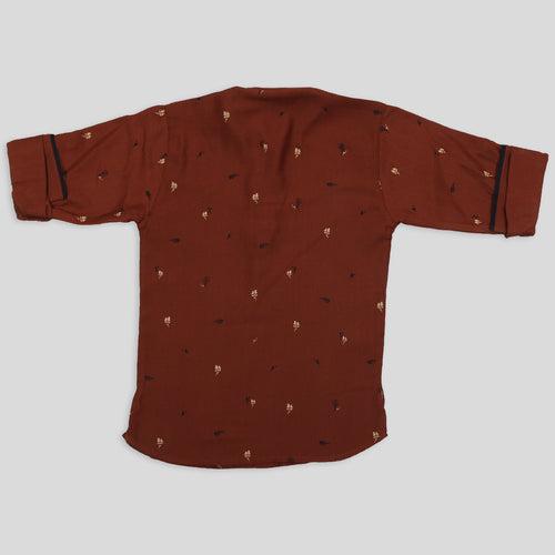 Fashionable Printed Cotton Dobby Kurta For Young Boys.