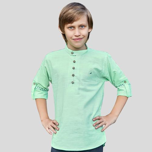 Cotton Linen Kurta For Young Boys.