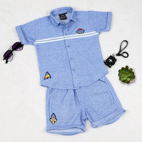 Cosmic Adventures Begin: Space-themed T-Shirt and Shorts Co-ord Set!